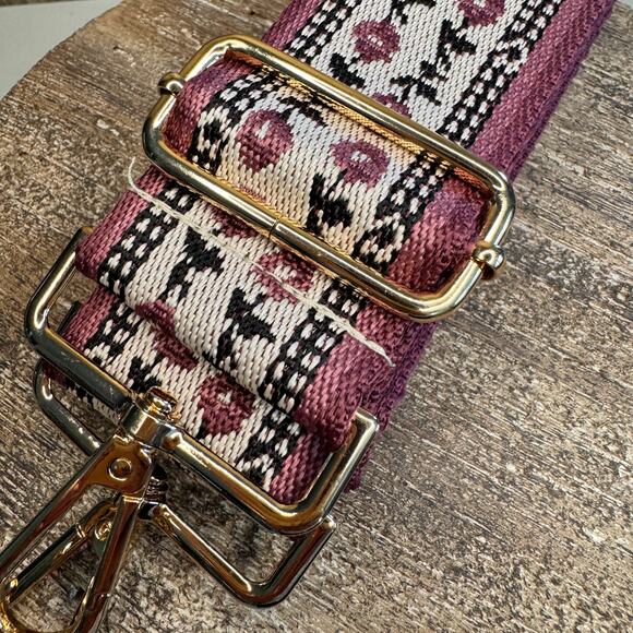 Wide Flowered Purse Strap Adjustable Crossbody Guitar Strap NEW FAST SHIP - Picture 4 of 4